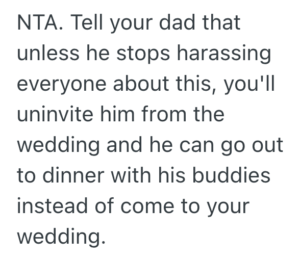 Screenshot 2025 10 30 at 5.34.01 PM Womans Dad Wants Her To Invite Some Distant Relatives To Her Wedding, But She Doesnt Want To Invite Them Because Theyre Creepy