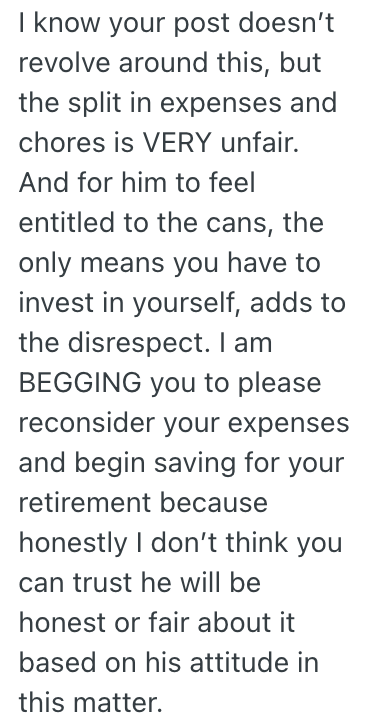 Screenshot 2025 10 30 at 6.26.36 AM Her Husband Gave The Recyclable Cans She Turns In For Extra Money To His Mom So She Could Have The Cash, And Now She Wants Him To Leave The House For A Few Days