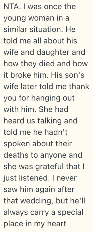 Screenshot 2025 10 30 at 6.36.04 AM A Widower In His Fifties Had A Nice Time Dancing And Talking With A Younger Woman At A Wedding, So His Family Members Gave Him A Hard Time About It