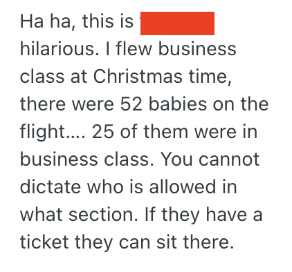 Screenshot 2025 10 31 at 2.20.04 PM Woman Booked A Business Class Seat For Her And Her Baby On A Long Flight, But Another Passenger Tried To Have Them Downgraded To Economy