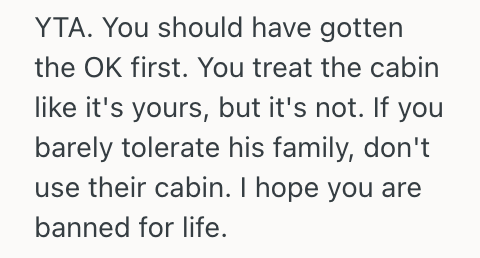 Screenshot 2025 10 31 at 5.57.15 PM Woman Allowed Her Sister In Law To Spend The Night At Her Husband’s Family Cabin, But His Sisters Got Upset And Said She Wasn’t Welcome There