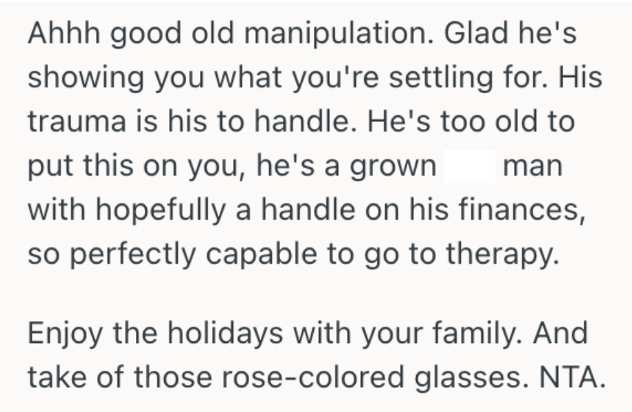 Screenshot 2025 11 01 at 2.15.34 PM Woman Promised To Visit Her Family Every Christmas After Moving Away With Her Fiancé, But He Feels Alone And Abandoned Every Time She Flies Home