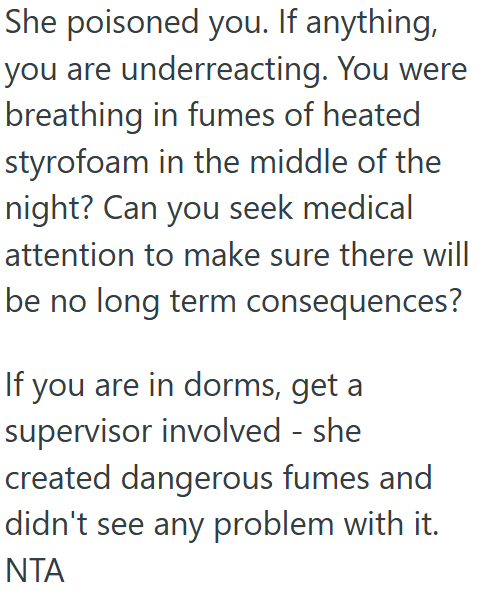Screenshot 2 08f0eb Woman Allows Roommate To Use Her Microwave, But Not Only Does She Use It In The Middle Of The Night, She Also Nuked A Styrofoam Container