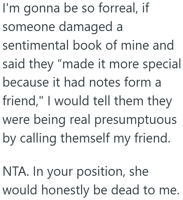 Screenshot 2 cf7e05 Woman Received A Custom Copy Of A Book From Her Boyfriend Before He Passed Away, But A Friend Insisted On Borrowing It Only To Treat It Like A Wreck This Journal