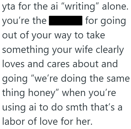 Screenshot 4 fbe8fc Wife Is A Dedicated Author Who Is Writing A Novel, But When He Got Inspired By Her And Decided To Use AI To Write, She Said He Was Cheating