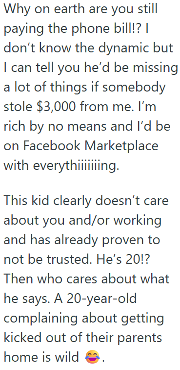 Screenshot 4 fe30e8 Womans 20 Year Old Son Refused To Pay Rent And Used Their Credit Card Without Permission, But When They Asked For Him To Pay, He Left Home Telling People That He Was Kicked Out