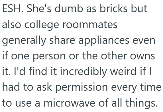 Screenshot 5 48852f Woman Allows Roommate To Use Her Microwave, But Not Only Does She Use It In The Middle Of The Night, She Also Nuked A Styrofoam Container