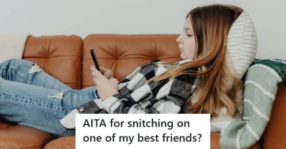 Teen girl laying on the couch thinking about if she did the right thing or not