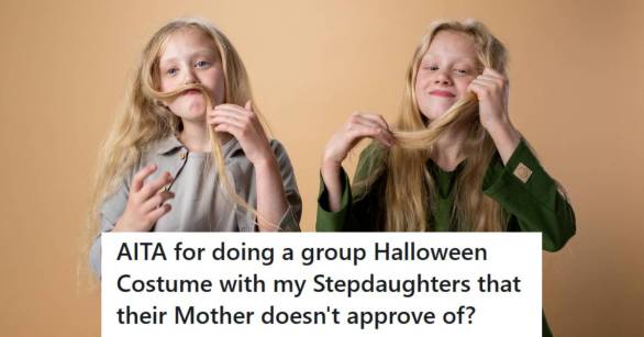 Twin 10 year old girls, acting silly and waiting for Halloween
