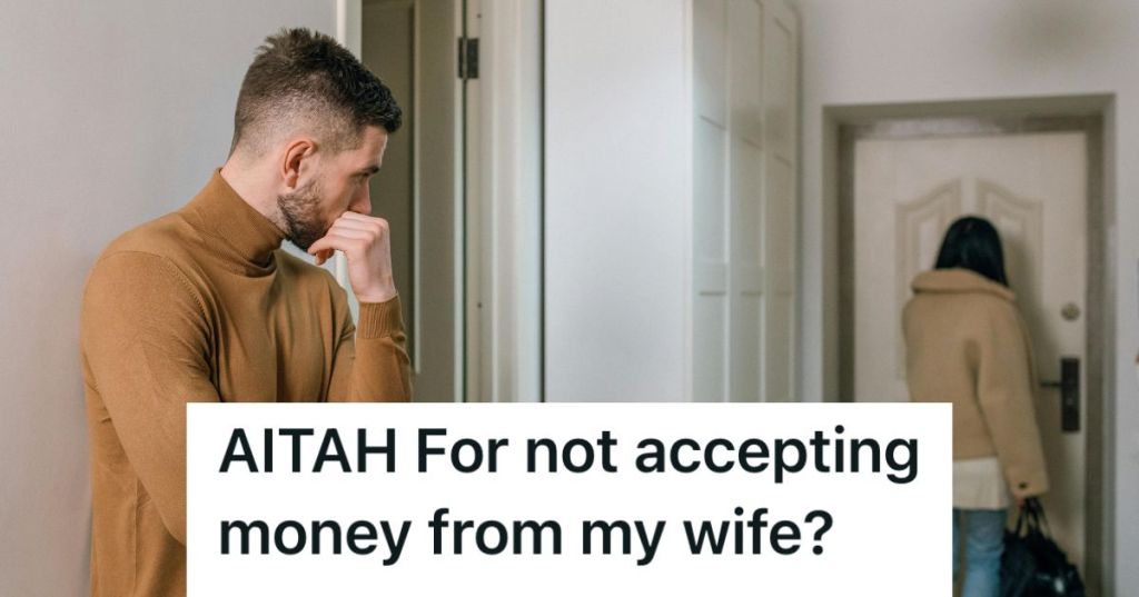 Man watching woman wal toward a door