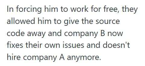 Tech 1 Developer Says Former Employer Forced Him To Fix Their Software For Free, So He Agreed But Left The Client With The Code And The Company Without A Contract