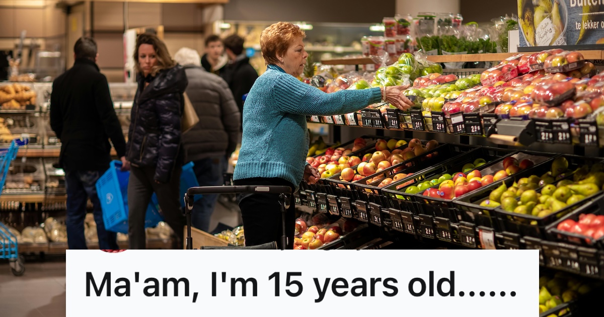 Woman doing grocery shopping
