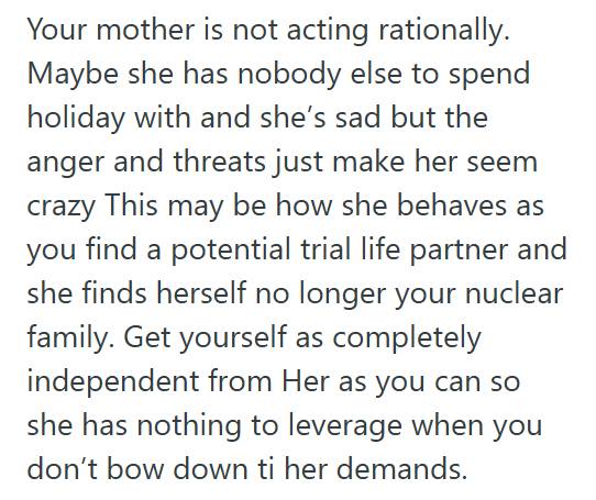 Thanksgiving 3 Daughter Told Her Mom She Was Invited To Her Boyfriends Family Thanksgiving, But Her Mom Took It Personally