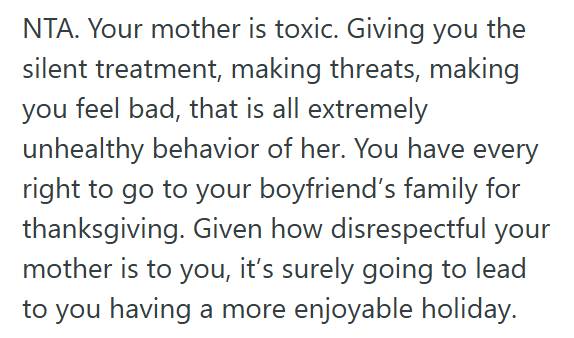 Thanksgiving Daughter Told Her Mom She Was Invited To Her Boyfriends Family Thanksgiving, But Her Mom Took It Personally