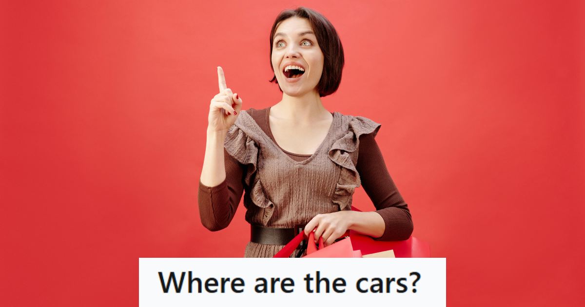 Woman having an aha moment while asking someone something