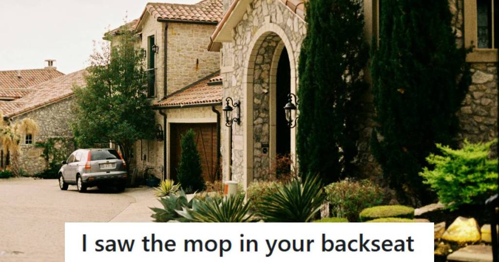 Nice, large home with a mediocre car outside in the driveway