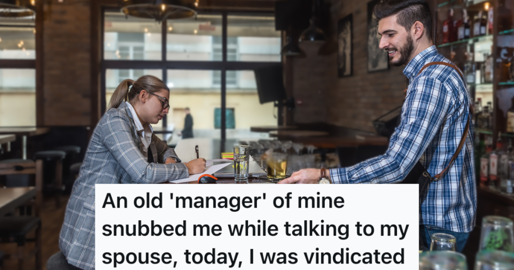 manager and bartender at work