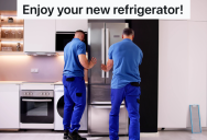 Woman Buys A New Refrigerator For Her Kitchen, But She Gets Suspicious When The Delivery Man Starts Asking Lots Of Questions