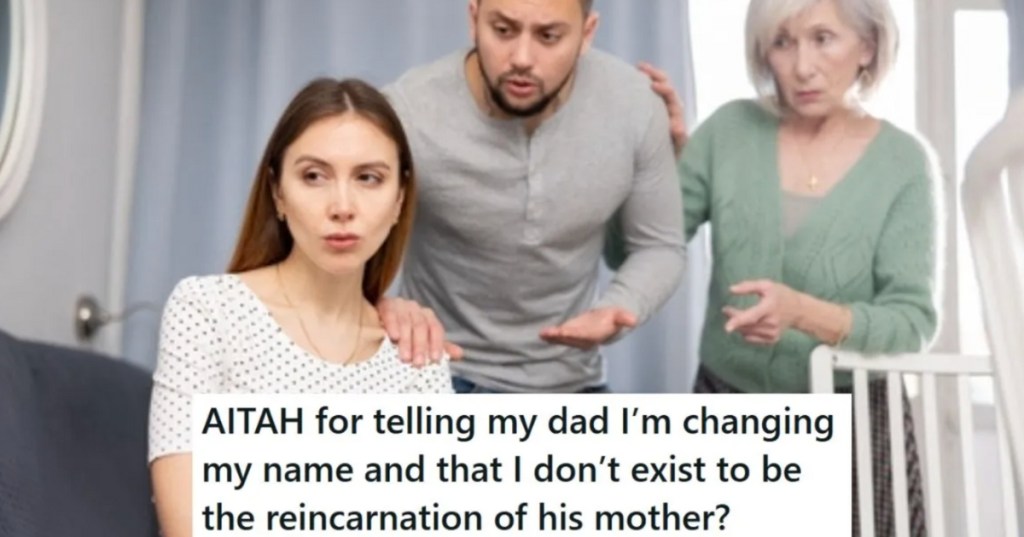 woman turning away from man and older woman