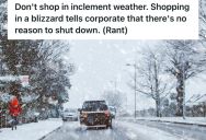 Employee Worries About The Upcoming Deadly Blizzard Coming To Their City, So She Urges Consumers To Stay At Home And Skip Shopping For The Meantime