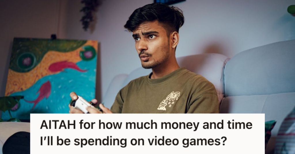Man playing video games