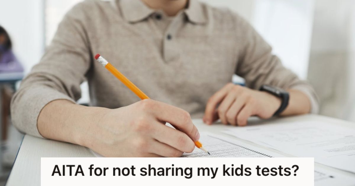 Young man taking a test with his pencil