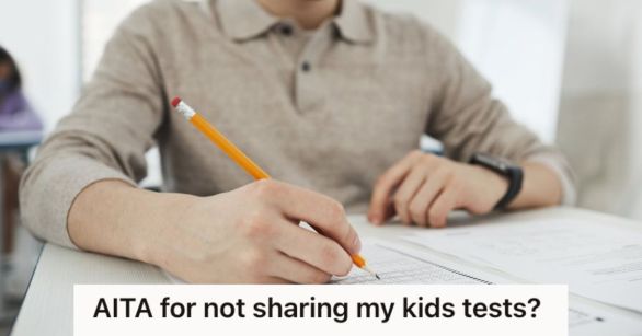 Young man taking a test with his pencil