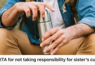 Young Man Was Carrying His Sister’s Things During A Shopping Trip, So She Blamed Him When She Found Out That Her Cup Was Missing