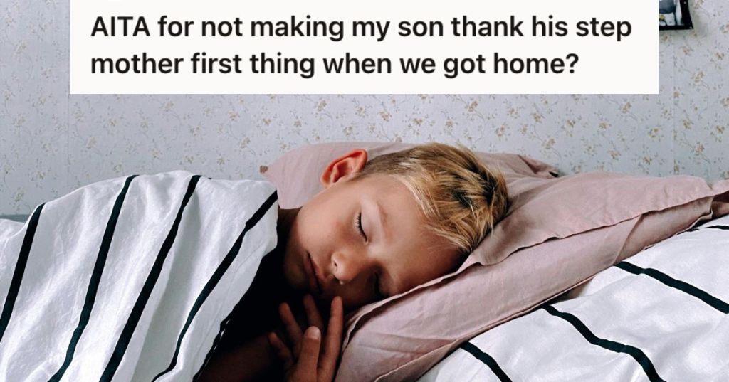 Boy sleeping soundly in his bed covered with blanket