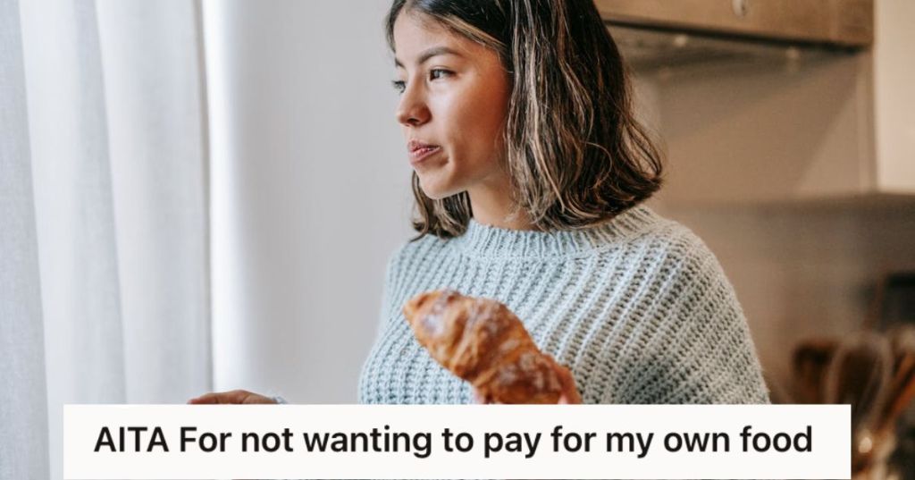 Young woman not happy with her food