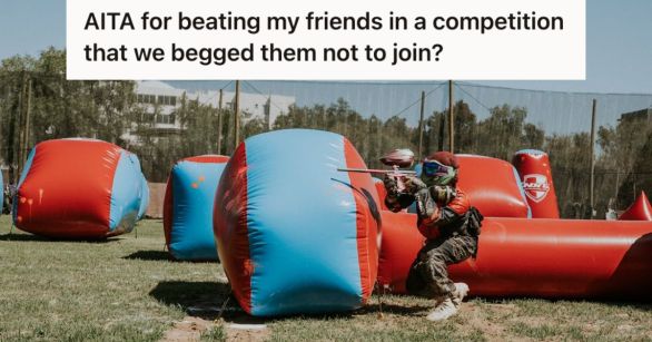 Person playing paintball outdoors