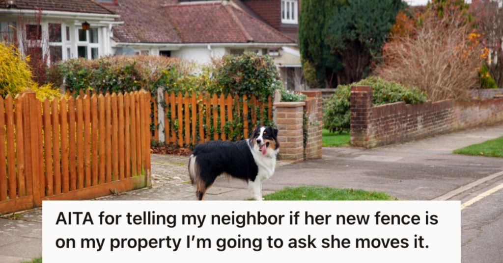 Propeties with fences and a dog in front of them