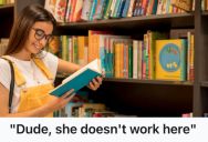 Woman Working In An Office Supply Store Went Shopping In A Bookstore On Her Break, And She Ended Up Getting Mistaken For An Employee