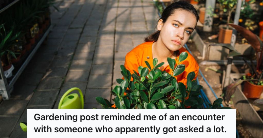 Tired woman watering her plants