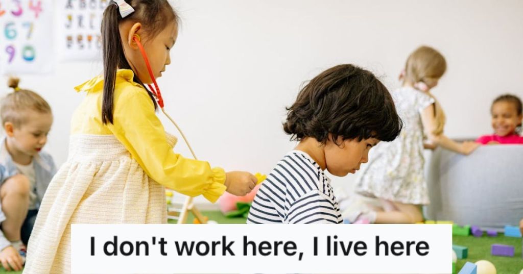 Day care center with kids playing