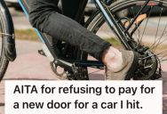 Cyclist Crashed Into A Car That Suddenly Turned 90 Degrees Into The Bike Lane, But He Refused To Pay For The Damage