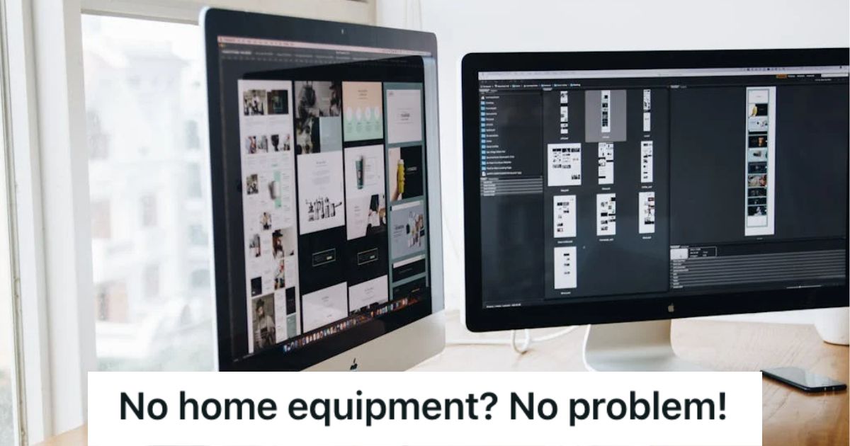 Two computer monitors on a desk