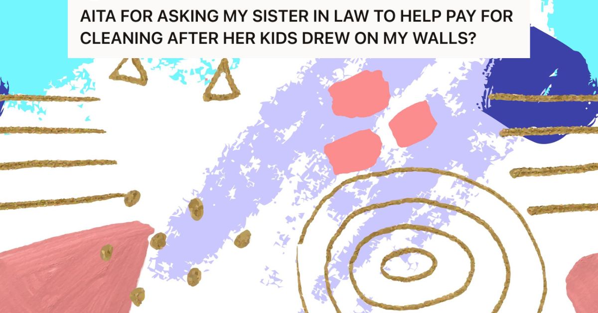 Colorful scribbles on a white wall