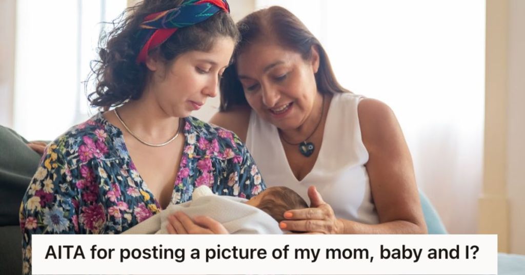 Grandmother, mother, and her new baby in one picture