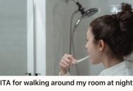 Her Housemate Told Her She Was Being Too Noisy At Night, But She Was Only Getting Ready For Bed