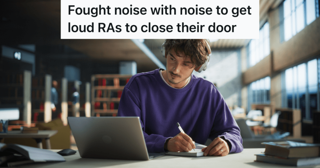 college student studying