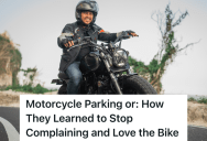 Motorcycle Drivers Tried To Save Space In Crowded Parking Lot By Parking Two To A Spot, But When Someone Complained They Stopped Being So Efficient