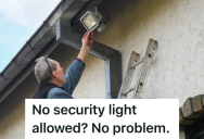 Couple Moves Into A New House And HOA, But Their Neighbor Keeps Complaining About Their Motion Activated Security Lights