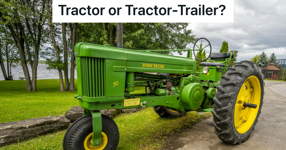 green John Deere tractor