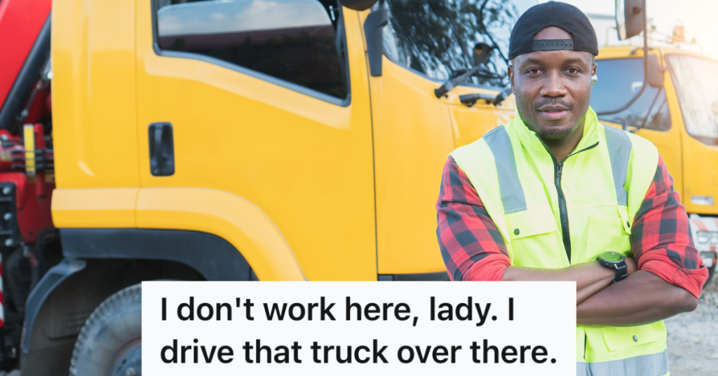 truck driver in vest