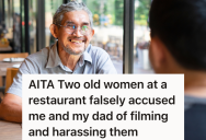 Son Had Dinner With His Dad And Discussed A Painting Hanging In The Restaurant, But Two Women Thought They Were Filming Them