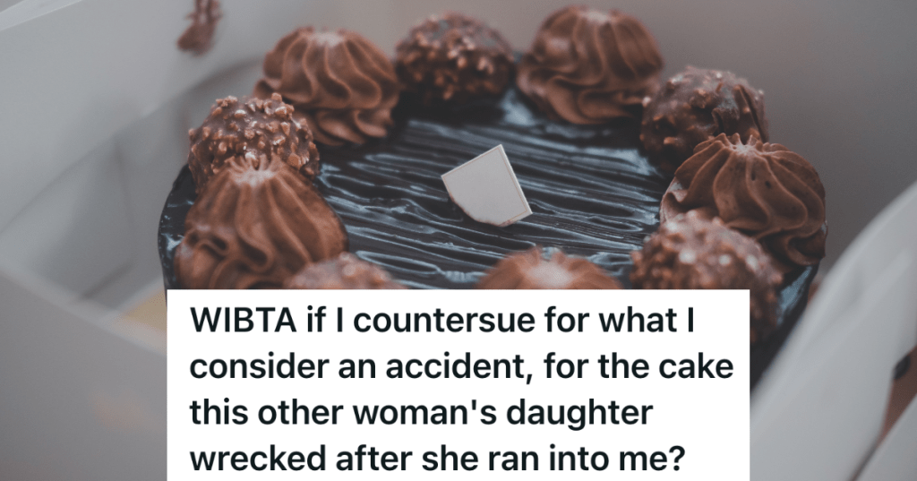 chocolate cake in white cake box