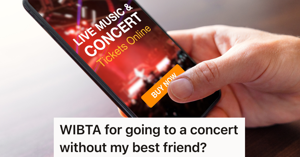 closeup of phone screen that reads "live music & concert ticket online buy now"