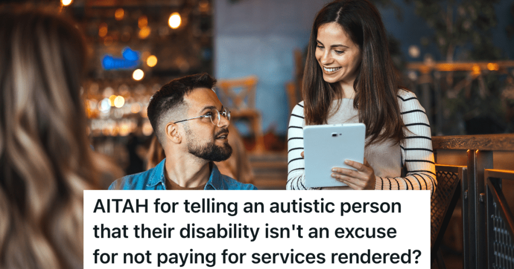 waitress taking couple's order at restaurant