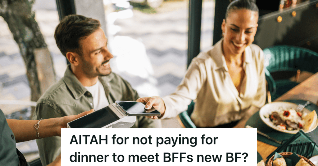 woman paying bill at restaurant